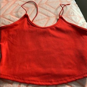 Red crop top